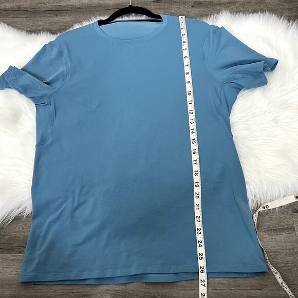 Lululemon Mens Blue Short Sleeve Running Tee Tshirt No Size - Picture 6 of 7